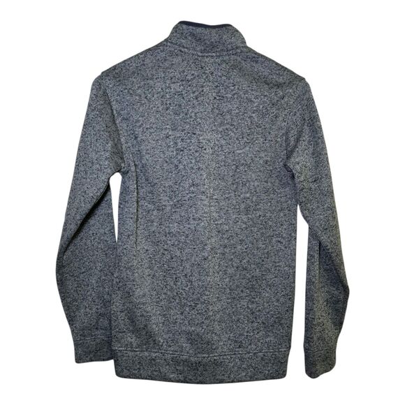 Eddie Bauer Men’s Size Small Radiator Fleece Snap Front Pullover Gray Mock Neck - Picture 2 of 8